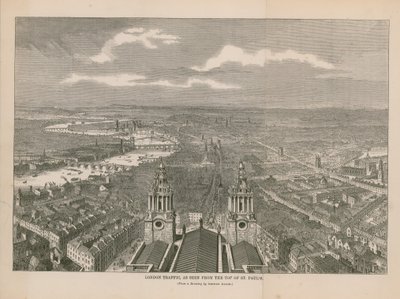 Le trafic de Londres vu du sommet de la cathédrale Saint-Paul - English School