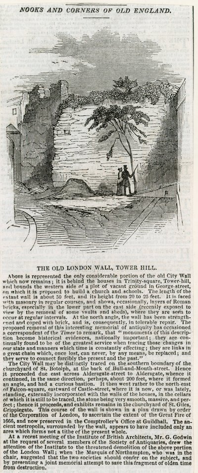 Mur de Londres - Tower Hill - English School