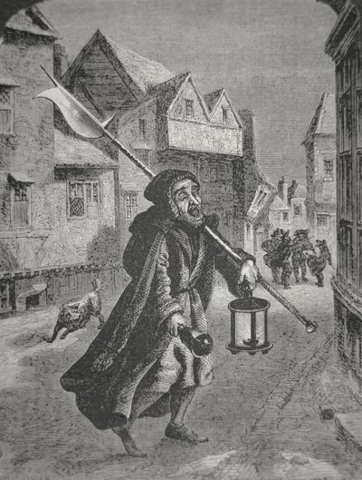 Garde de nuit de Londres au XVIIe siècle - English School
