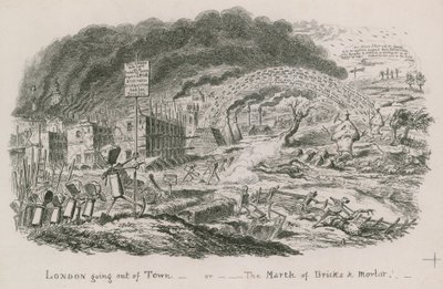 Londres quittant la ville, ou la marche des briques et du mortier - English School