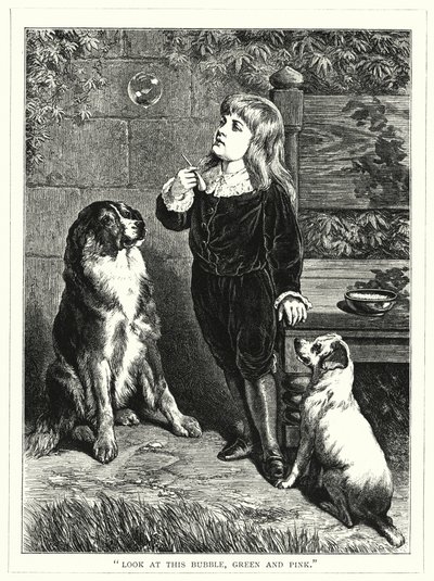 "Regarde cette bulle, verte et rose" - English School