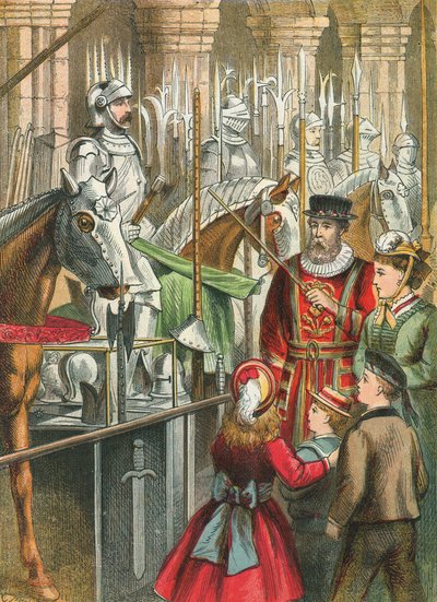 Regarder les armures à la Tour de Londres - English School