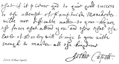 Lord Arthur Capell - English School