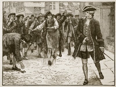 Lord Bute et les Londoniens, 1763 (illustration de Cassells Illustrated History of England) - English School