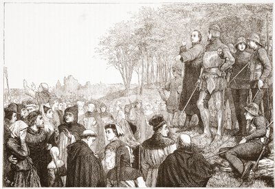 Lord Cobham à une prédication lollarde, illustration de L
