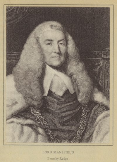 Lord Mansfield, Barnaby Rudge (lithographie) - English School