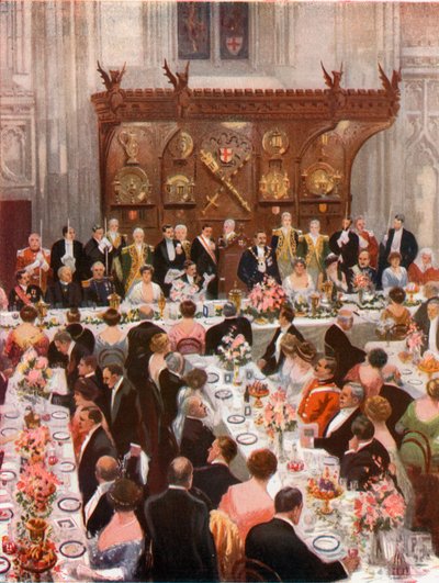 Banquet du Lord Maire à la Guildhall - English School