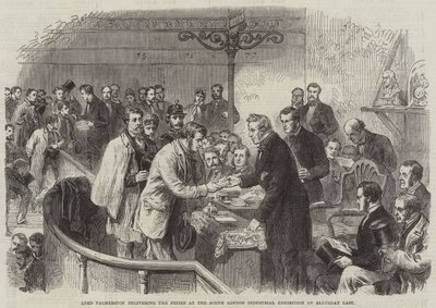 Lord Palmerston remettant les prix à l