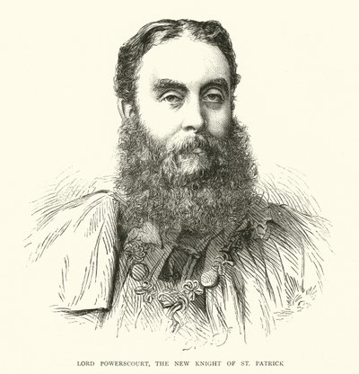 Lord Powerscourt, le nouveau chevalier de Saint-Patrick (gravure) - English School