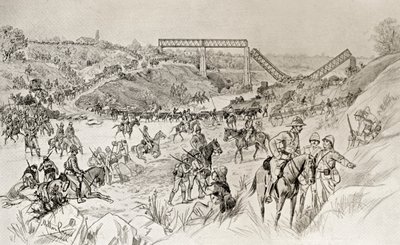 La colonne de Lord Roberts traversant le Sand River Drift pendant la deuxième guerre des Boers, de 
