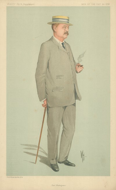 Lord Waldegrave, Comte Waldegrave, 9 octobre 1912, caricature de Vanity Fair - English School