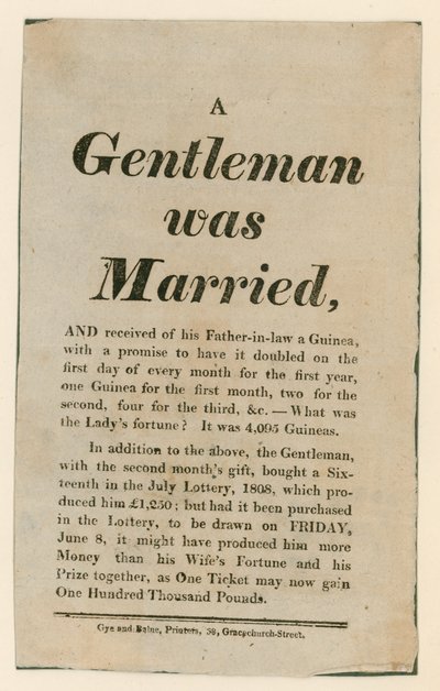 Publicité de loterie - English School