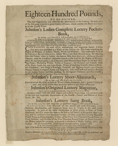 Publications de loterie - English School