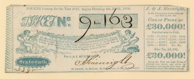 Billet de loterie - English School