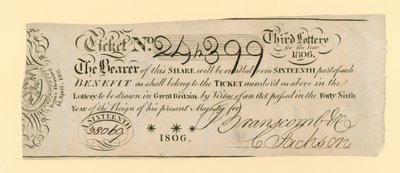 Billet de loterie - English School