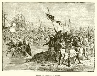 Louis IX débarquant en Égypte - English School