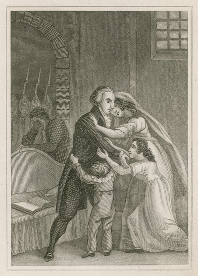 Louis XVI de France prenant congé de sa famille, 1793 - English School