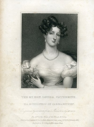 Louisa Catherine Osborne, duchesse de Leeds lorsqu