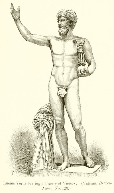 Lucius Verus portant une figure de la Victoire (Vatican, Braccio Nuovo. No. 123) - English School