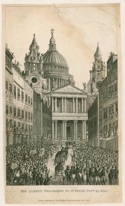 Ludgate Hill. La procession de la reine à Saint-Paul, 29 novembre 1820 - English School