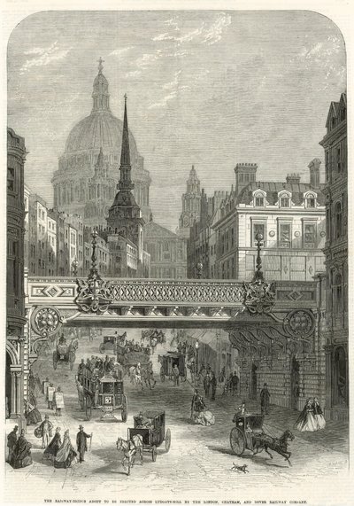 Ludgate Hill, le pont ferroviaire sur le point d