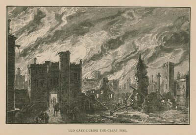 Ludgate pendant le Grand Incendie - English School
