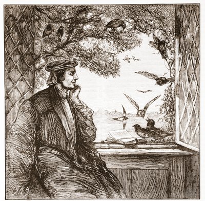 Luther près du château de Cobourg : la Diète des corneilles, illustration de L