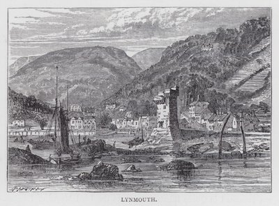 Lynmouth (gravure) - English School
