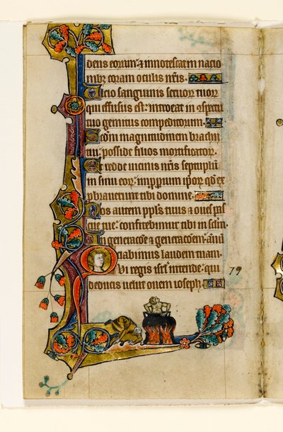 Dans le chaudron, décoration marginale du Psautier de Macclesfield, Usage de Sarum, East Anglia, vers 1330 - English School