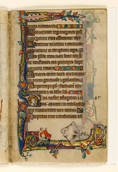 Le géant Skate, décoration marginale du Psautier de Macclesfield, Usage de Sarum, East Anglia, vers 1330 - English School