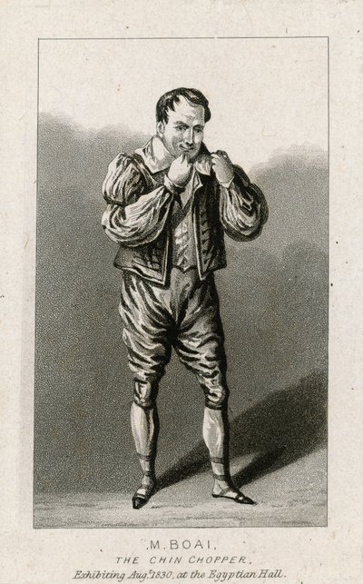 M Boai, le coupeur de menton. Août 1830, le Egyptian Hall - English School