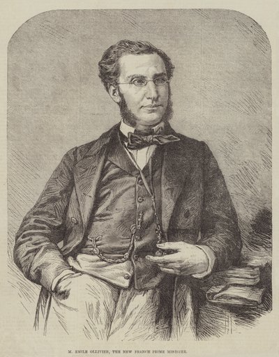 M Emile Ollivier, le nouveau Premier ministre français (gravure) - English School
