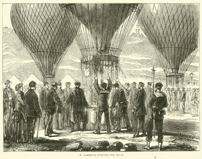 M. Gambetta partant pour Tours, novembre 1870 - English School