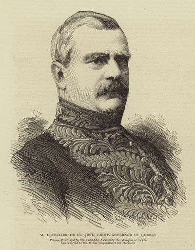 M Letellier de St Just, lieutenant-gouverneur de Québec - English School