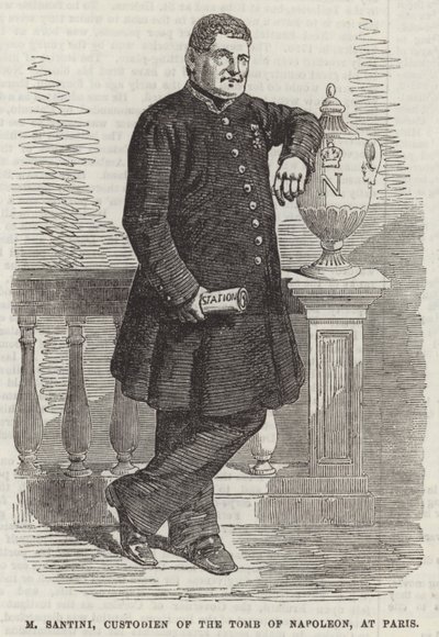 M Santini, gardien du tombeau de Napoléon, à Paris - English School