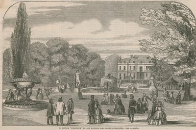 Symposium de toutes les nations de M. Soyer, Gore House, Kensington - les jardins - English School