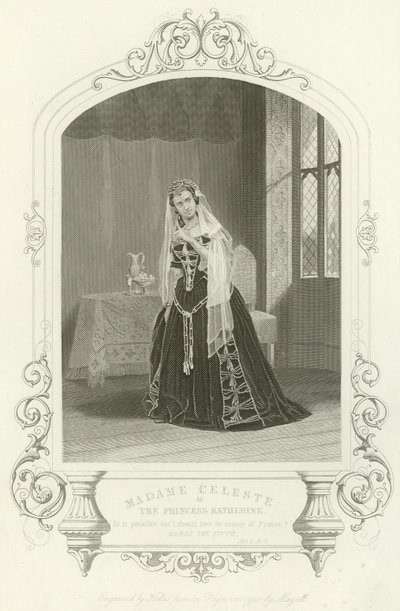 Madame Celeste comme la Princesse Katherine dans Henri V, Acte V, scène II - English School