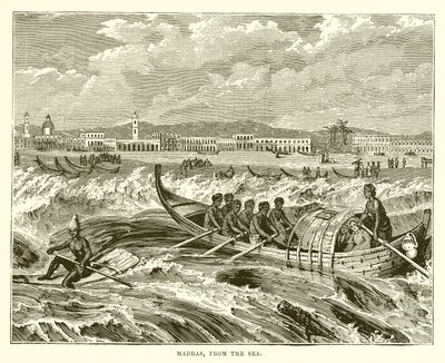 Madras, vue de la mer - English School