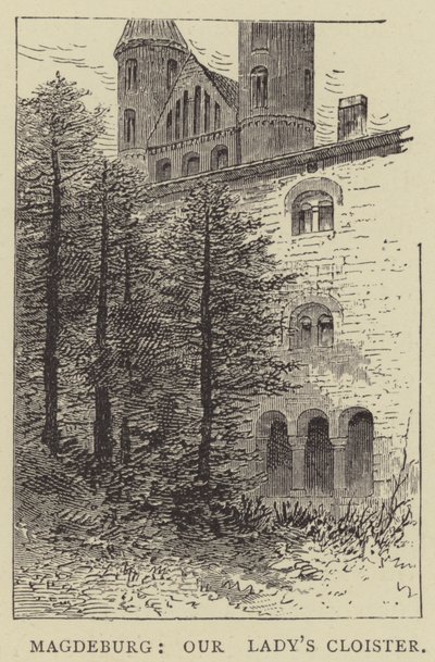 Magdebourg, le Cloître de Notre-Dame (gravure) - English School