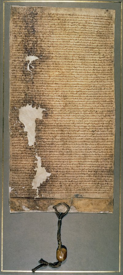 Magna Carta, version finale émise en 1225 par Henri III - English School