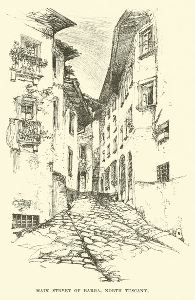 Rue principale de Barga, Toscane du Nord - English School