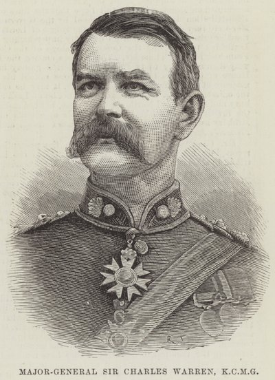 Major-Général Sir Charles Warren, KCMG (gravure) - English School