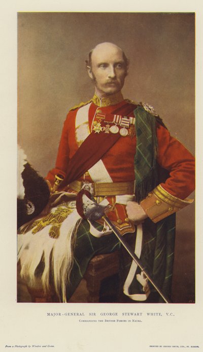 Major-général Sir George Stewart White, VC, commandant les forces britanniques au Natal - English School