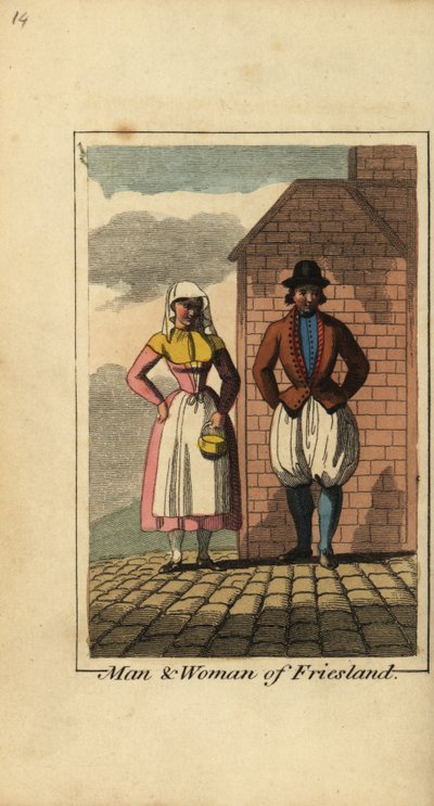 Homme et femme de Frise, Hollande - English School