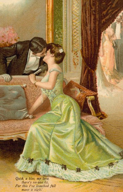 Homme embrassant une femme - English School