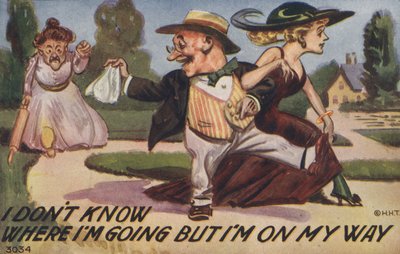 Homme quittant sa femme avec sa maîtresse - English School