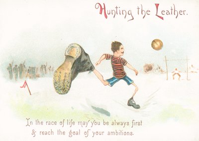 Homme avec moustache sur le point de marquer un but au football - English School
