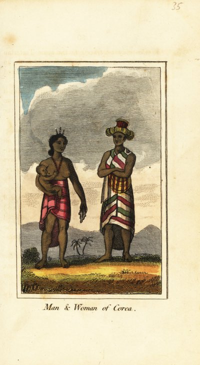 Homme, femme et bébé de Corée, Corée - English School