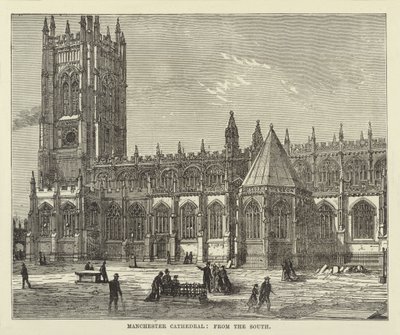 Cathédrale de Manchester, vue du sud - English School