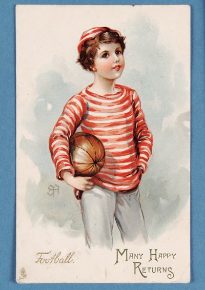 Joyeux anniversaire, carte postale, 1909 - English School